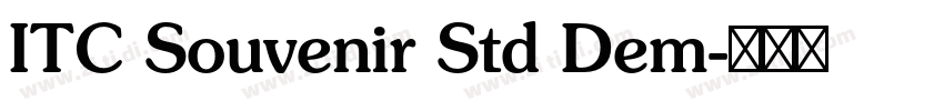 ITC Souvenir Std Dem字体转换